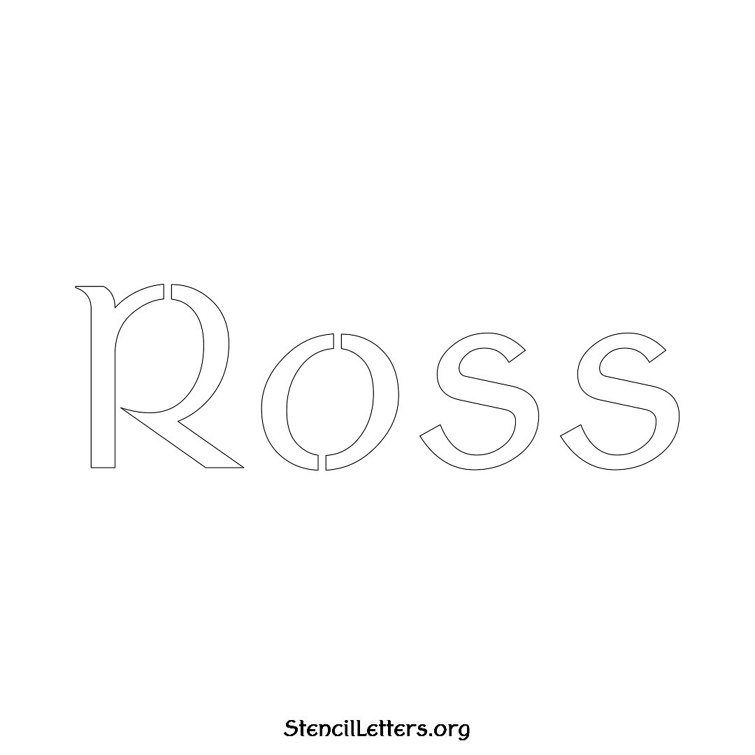 Ross name stencil in Ancient Lettering