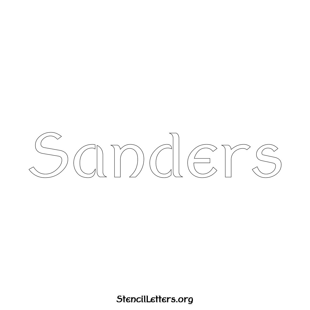 Sanders name stencil in Ancient Lettering