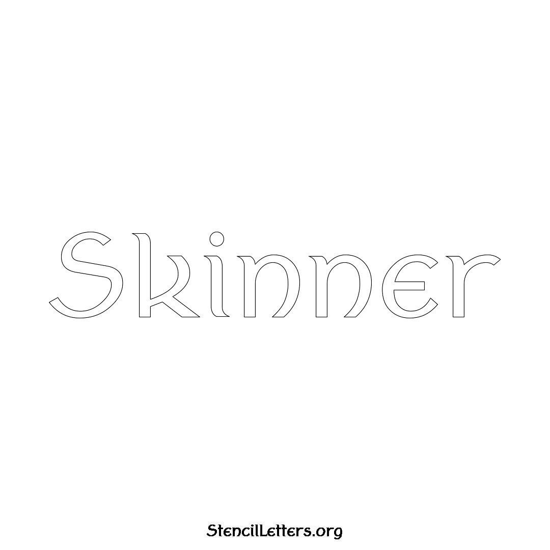 Skinner name stencil in Ancient Lettering