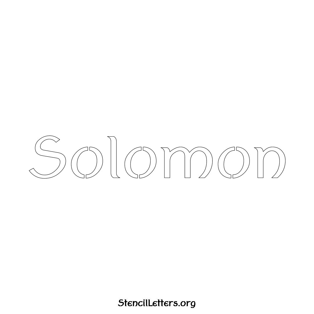 Solomon name stencil in Ancient Lettering