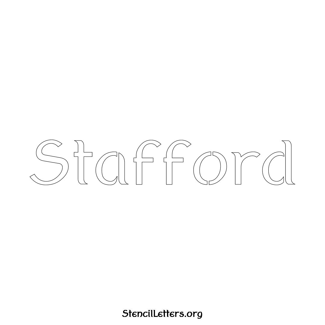 Stafford name stencil in Ancient Lettering