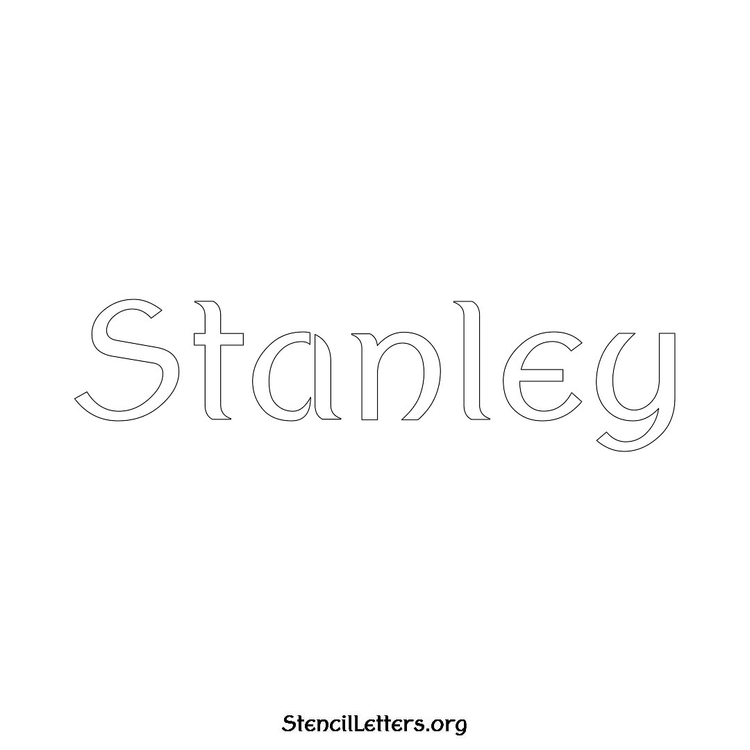 Stanley name stencil in Ancient Lettering