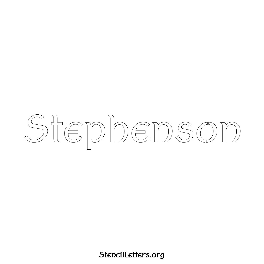 Stephenson name stencil in Ancient Lettering