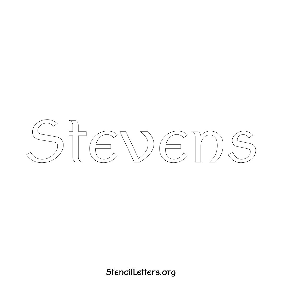 Stevens name stencil in Ancient Lettering