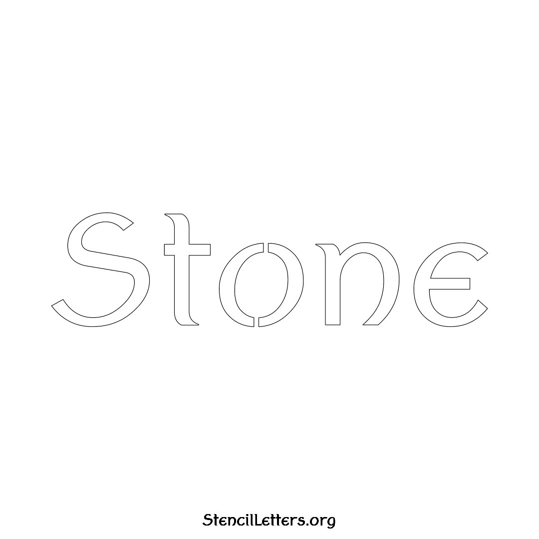 Stone name stencil in Ancient Lettering