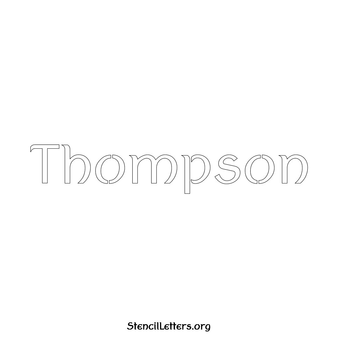 Thompson name stencil in Ancient Lettering