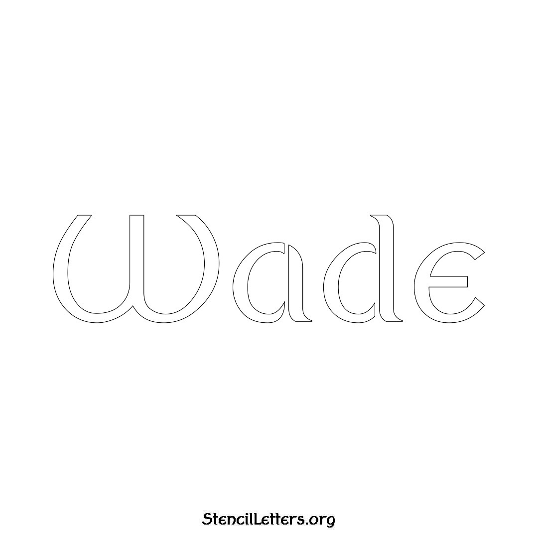 Wade name stencil in Ancient Lettering