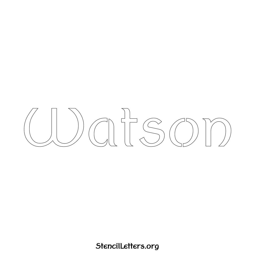 Watson name stencil in Ancient Lettering