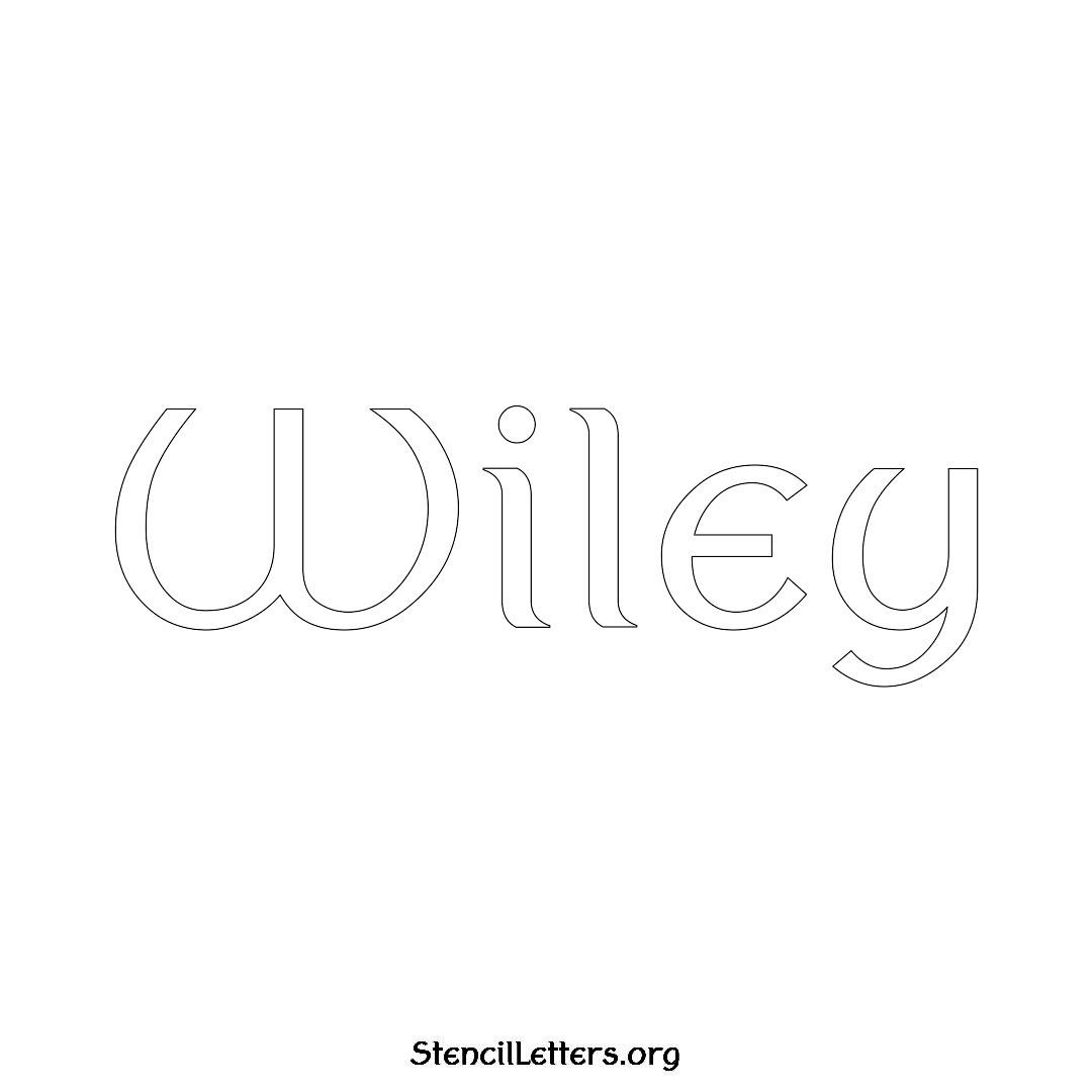 Wiley name stencil in Ancient Lettering