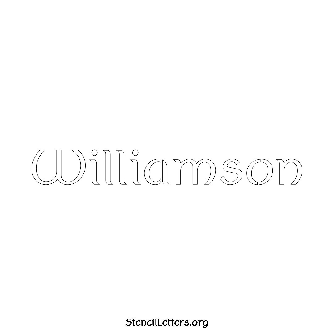 Williamson name stencil in Ancient Lettering