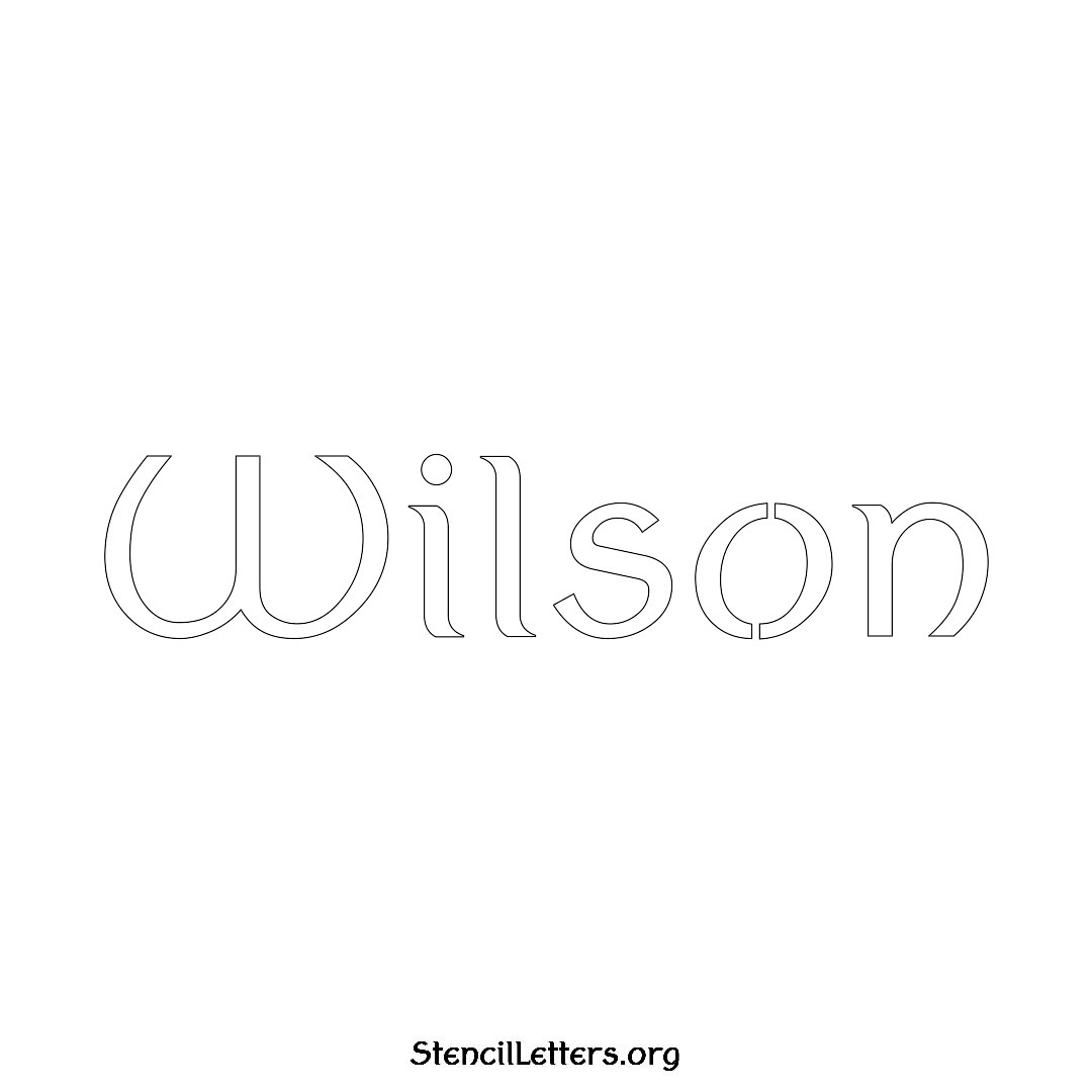 Wilson name stencil in Ancient Lettering