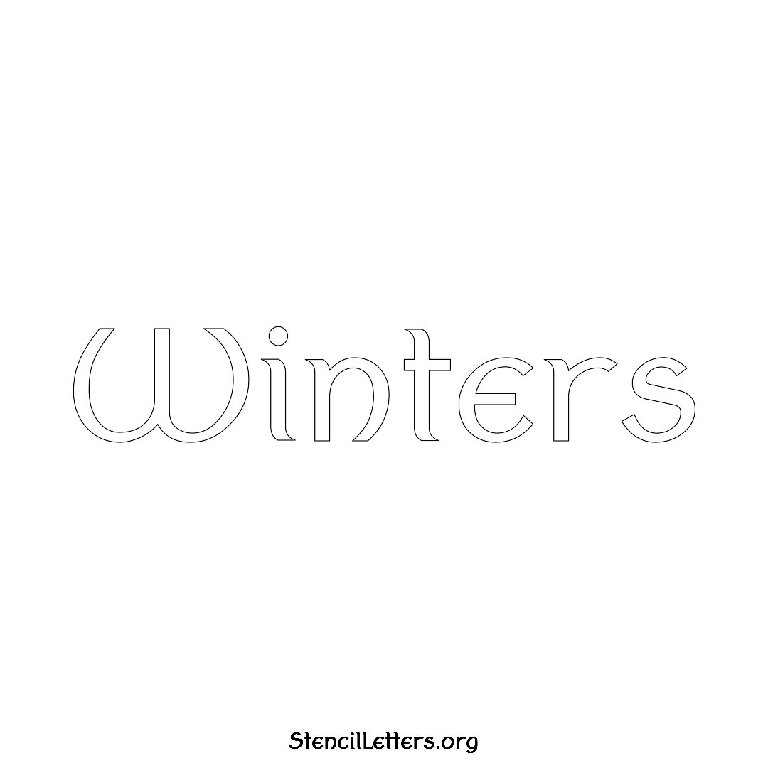 Winters name stencil in Ancient Lettering