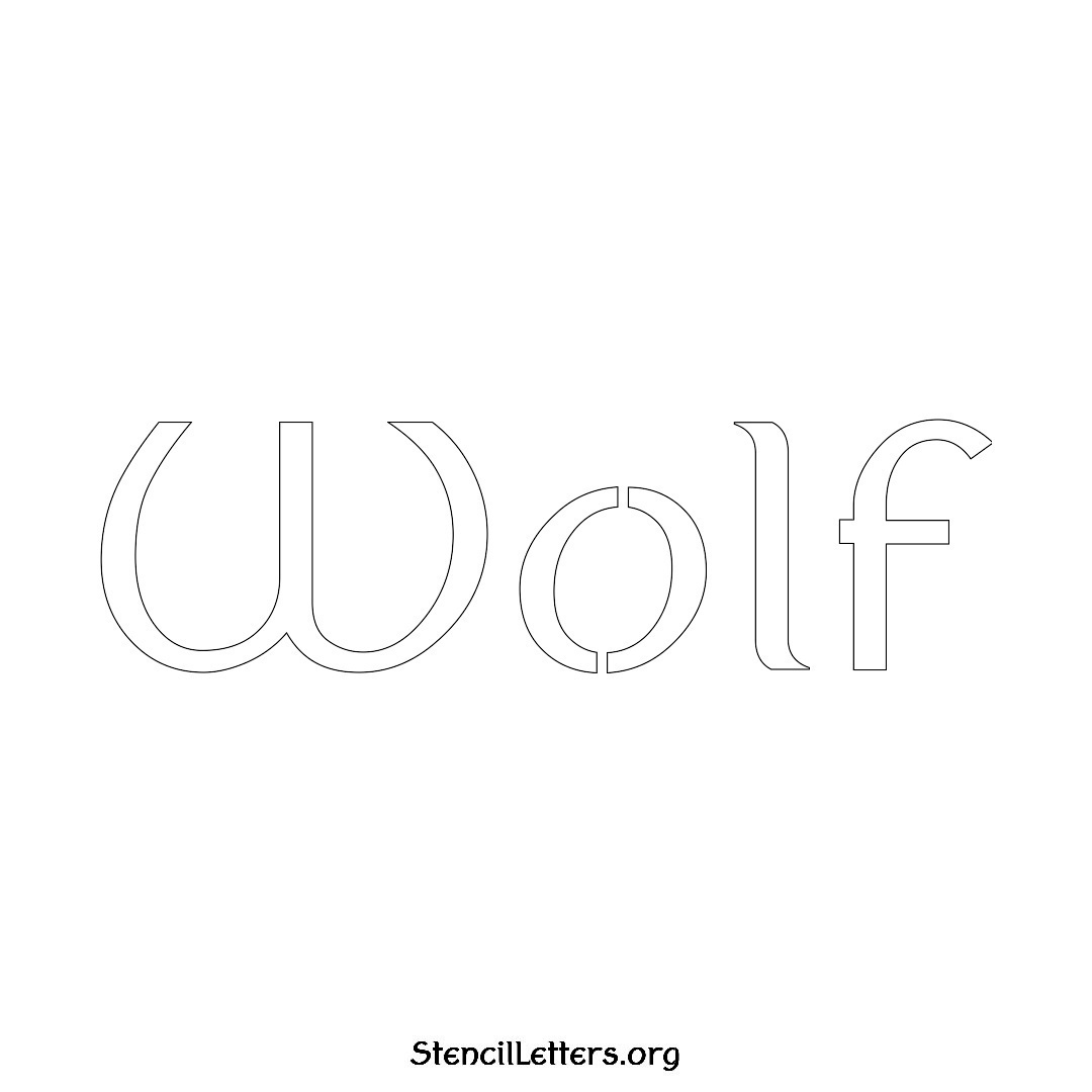 Wolf name stencil in Ancient Lettering
