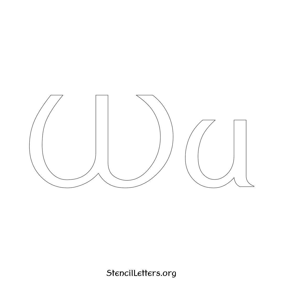 Wu name stencil in Ancient Lettering