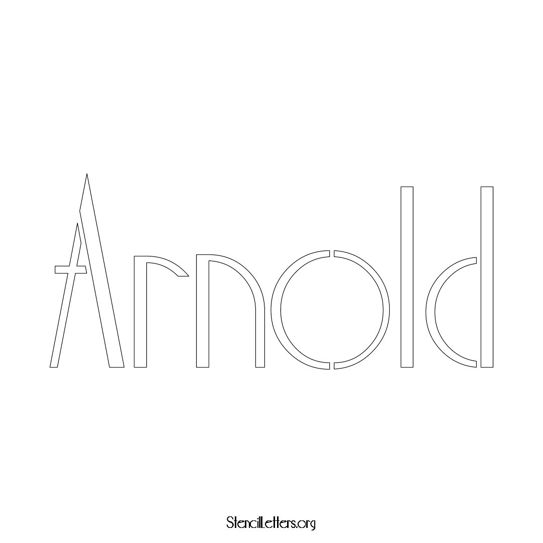 Arnold name stencil in Art Deco Lettering