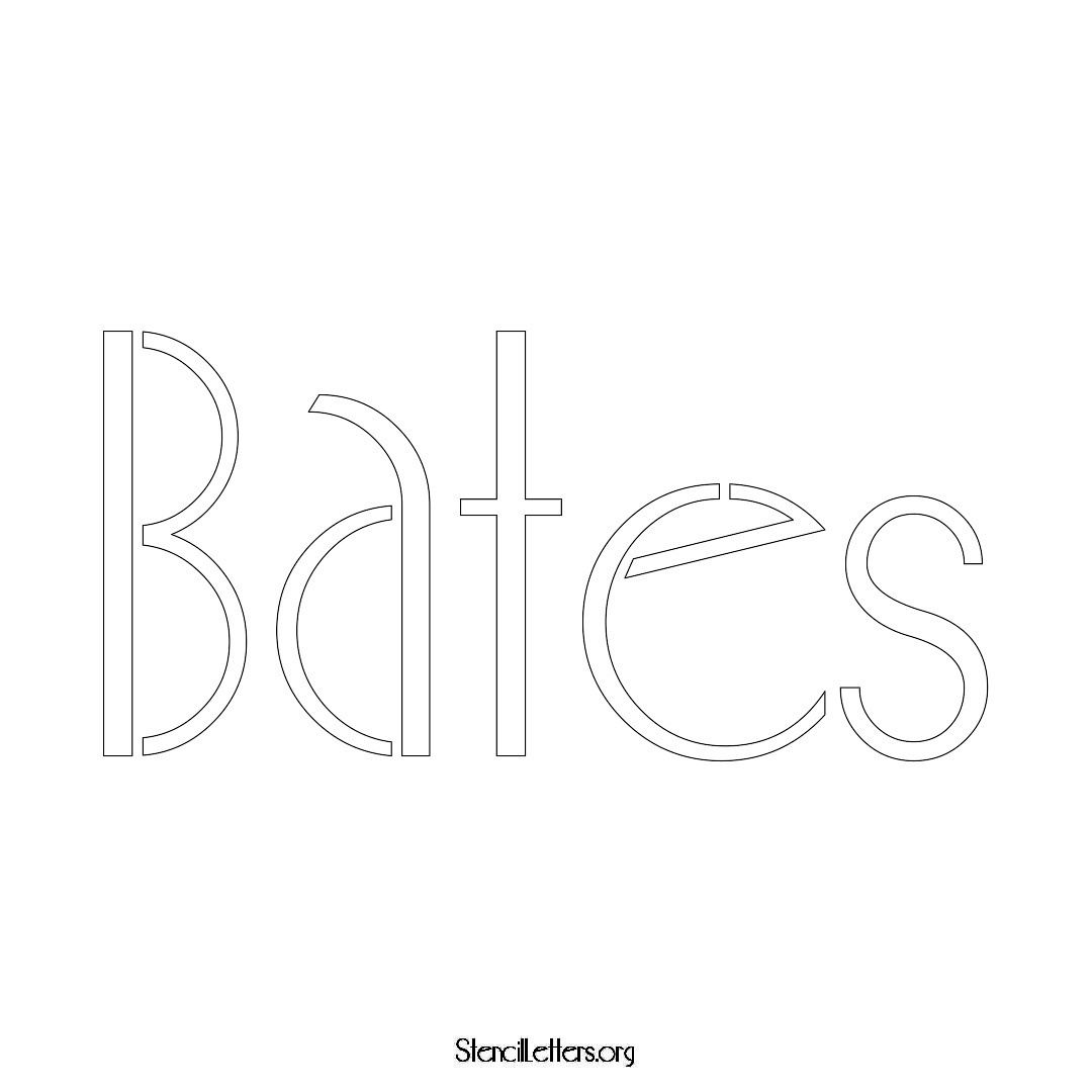 Bates Free Printable Family Name Stencils with 6 Unique Typography and ...