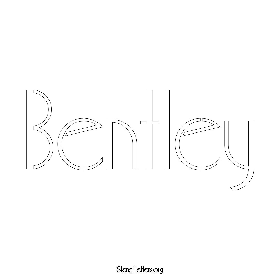 Bentley name stencil in Art Deco Lettering