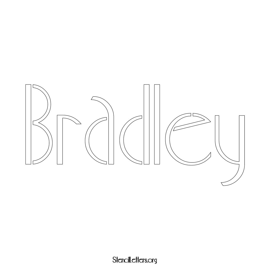 Bradley name stencil in Art Deco Lettering