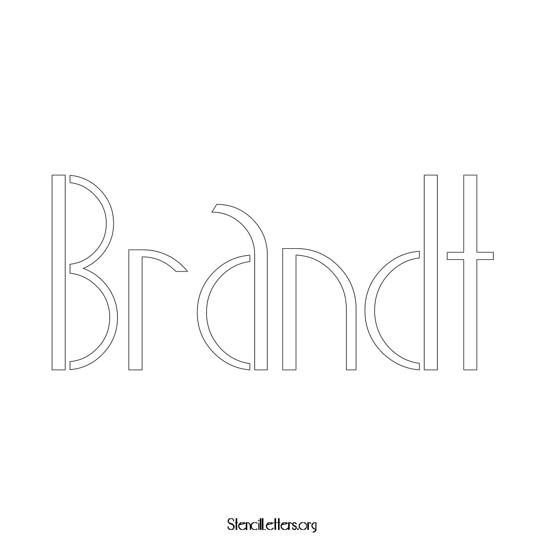 Brandt name stencil in Art Deco Lettering