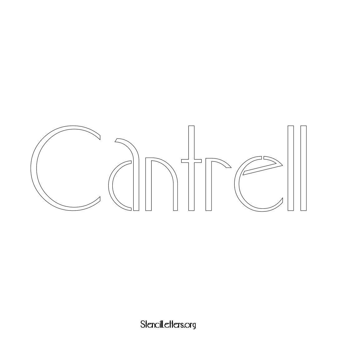 Cantrell name stencil in Art Deco Lettering