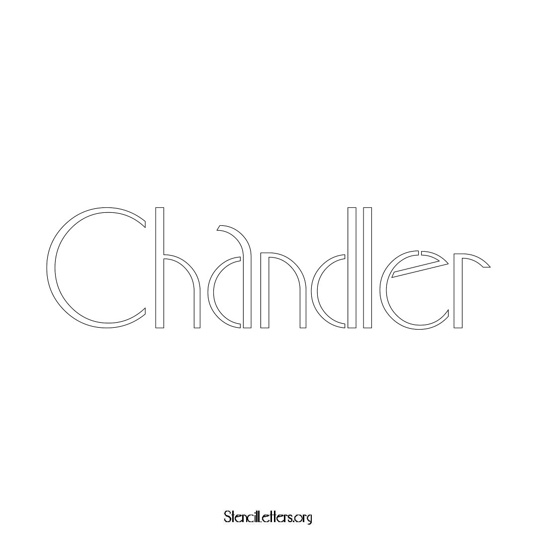 Chandler name stencil in Art Deco Lettering