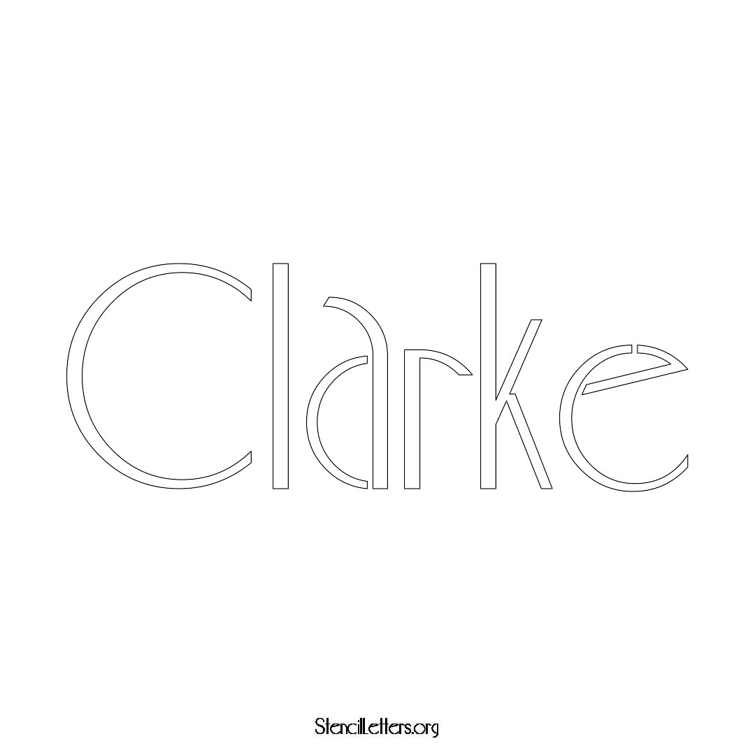 Clarke Free Printable Family Name Stencils with 6 Unique Typography and ...
