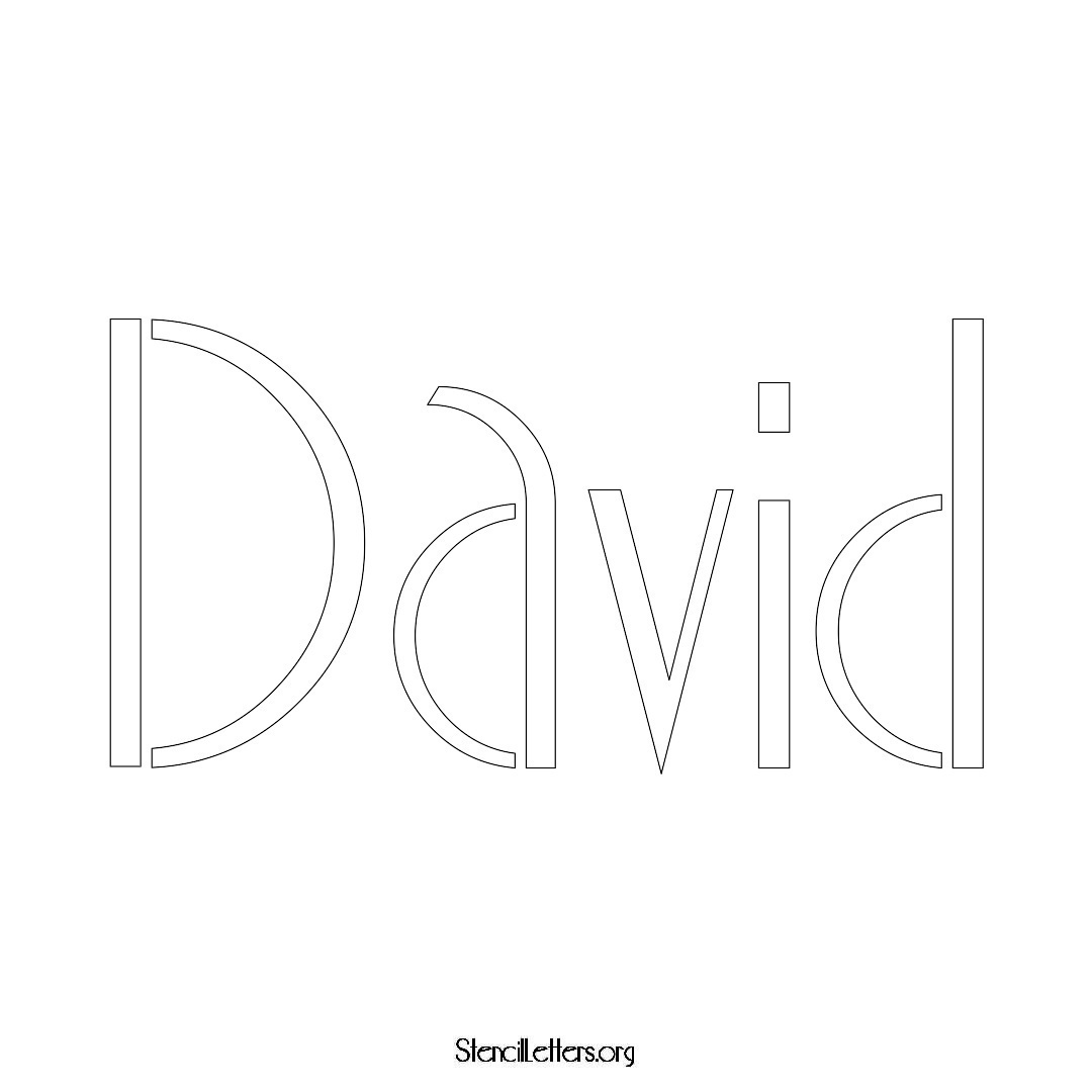 David name stencil in Art Deco Lettering