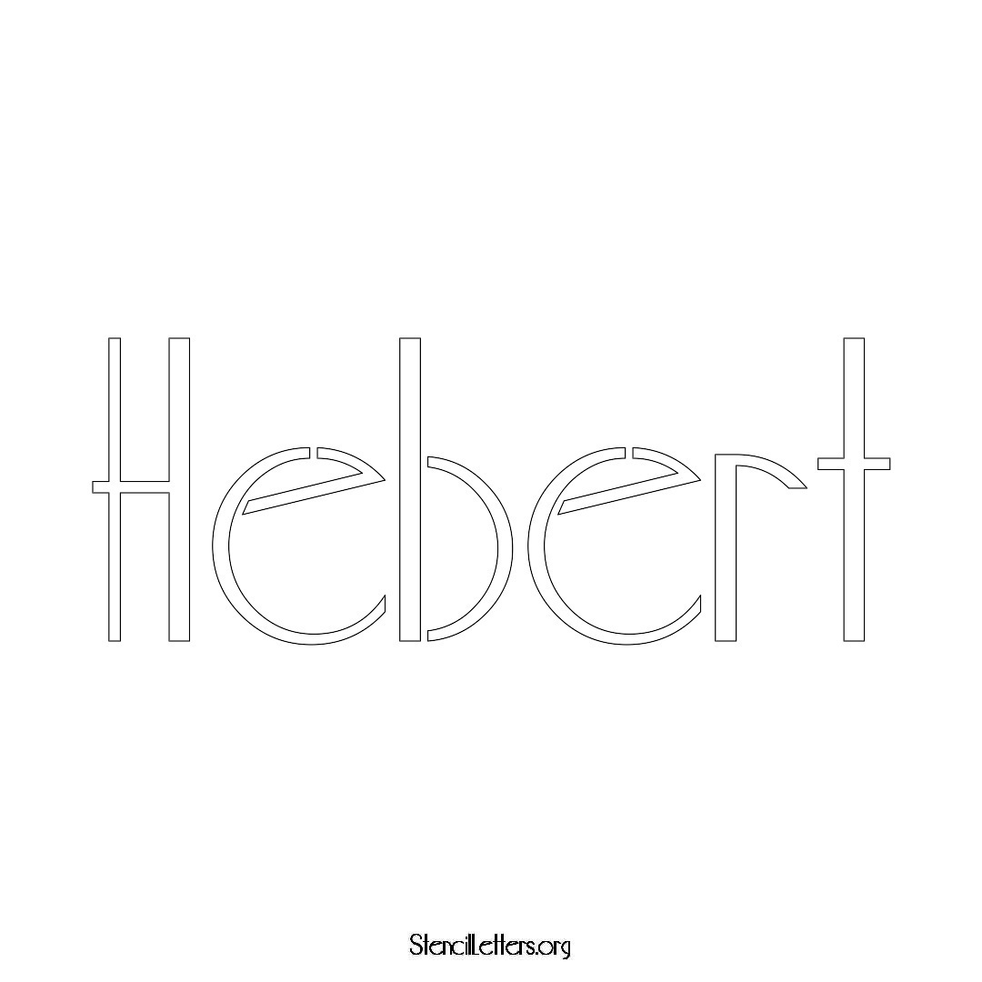 Hebert name stencil in Art Deco Lettering