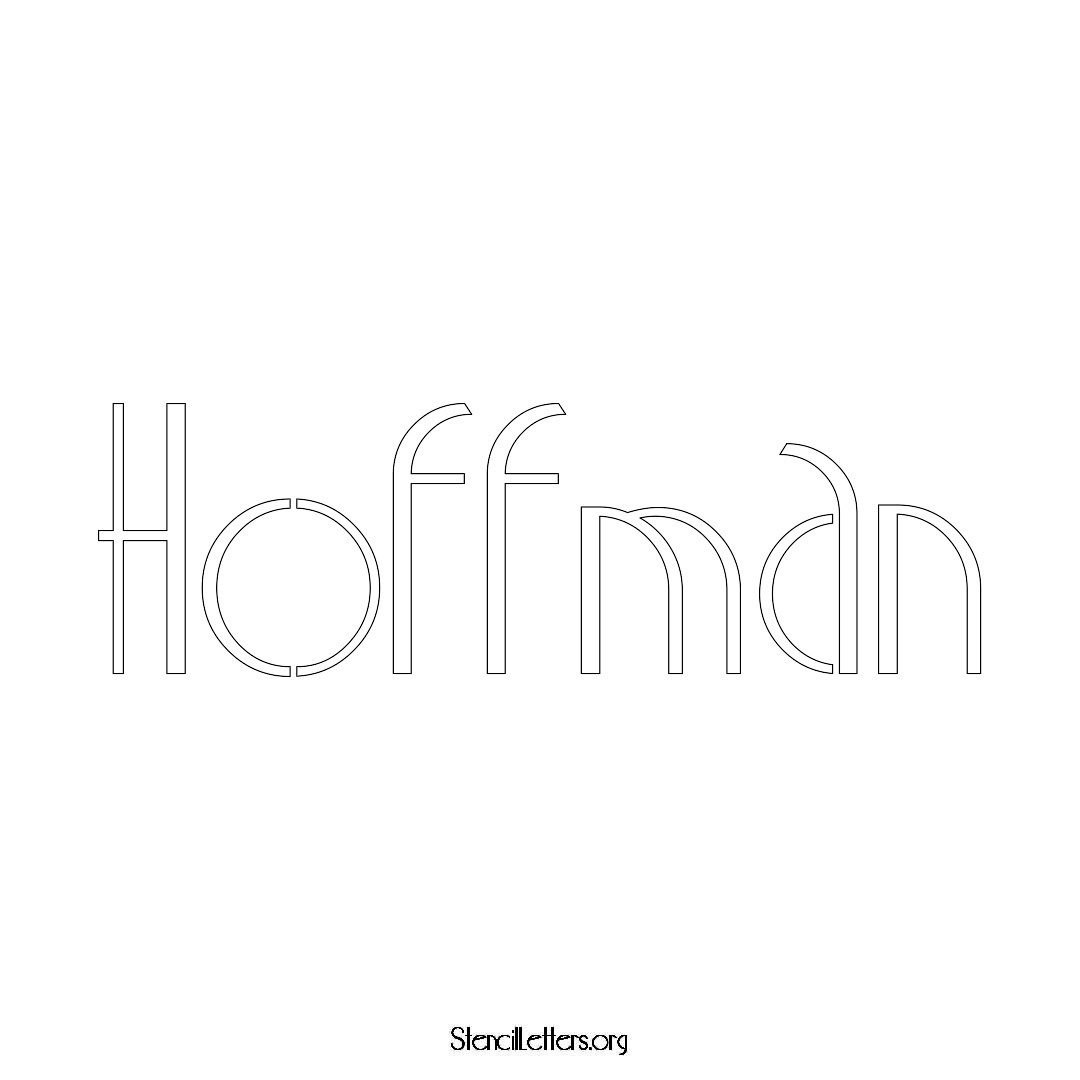 Hoffman name stencil in Art Deco Lettering