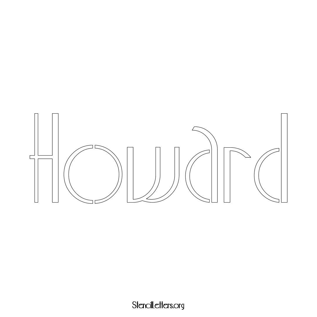 Howard name stencil in Art Deco Lettering