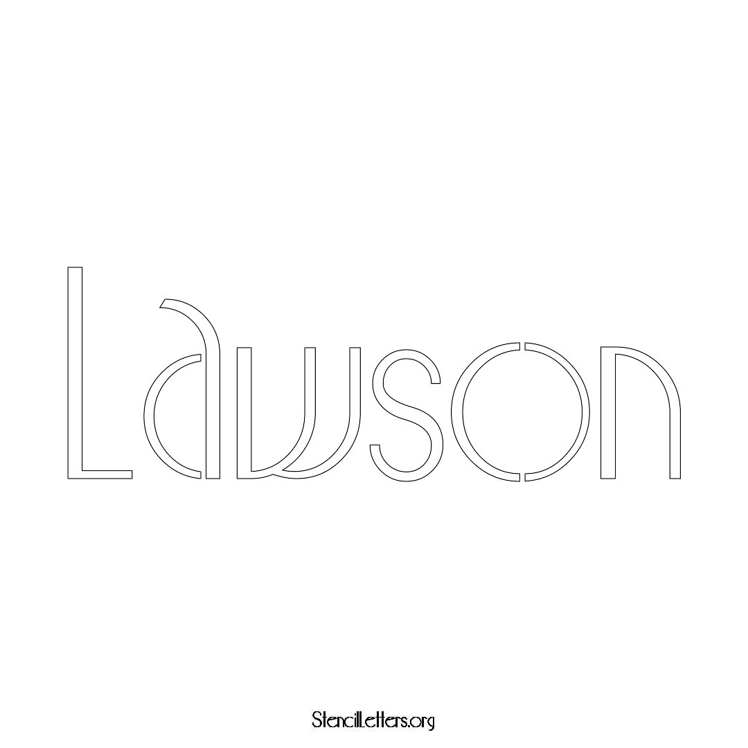 Lawson name stencil in Art Deco Lettering