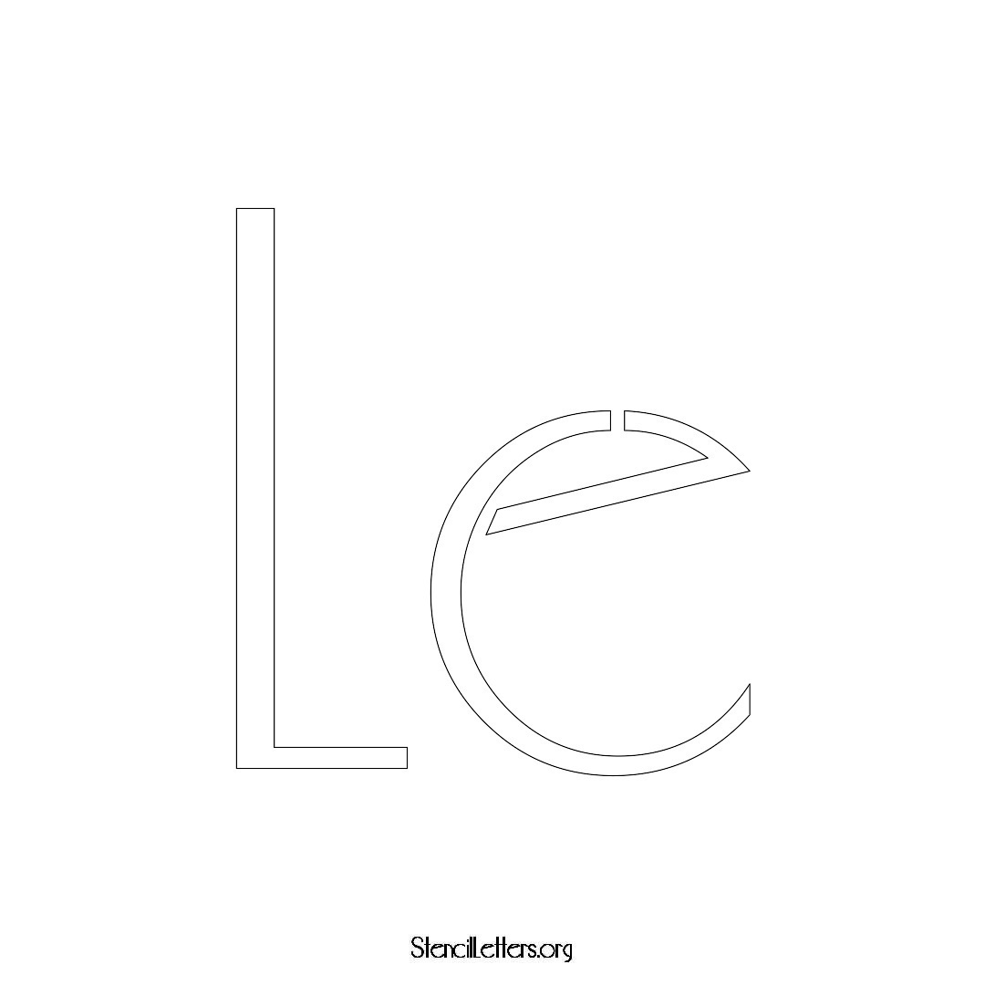 Le name stencil in Art Deco Lettering