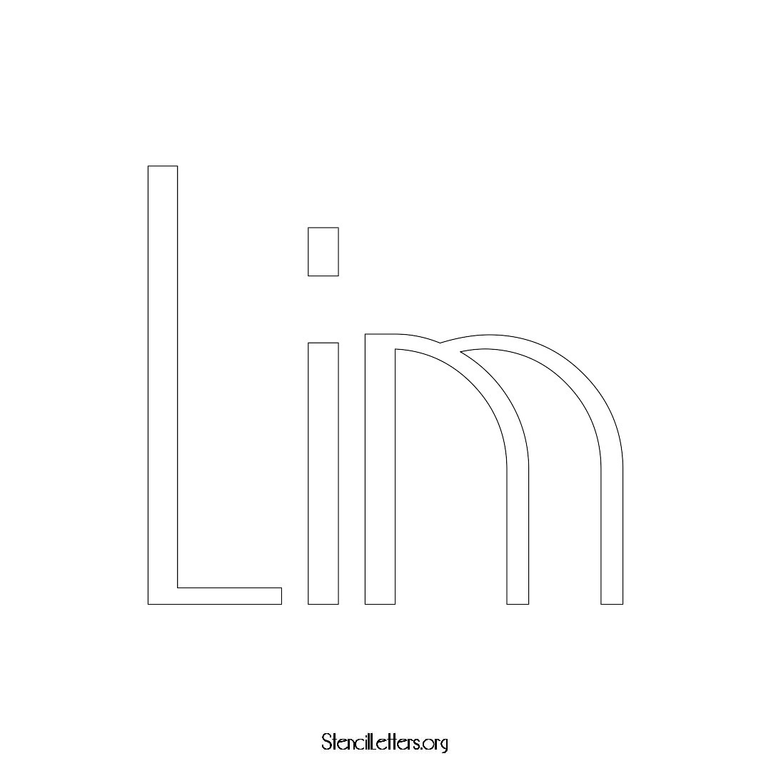 Lim name stencil in Art Deco Lettering