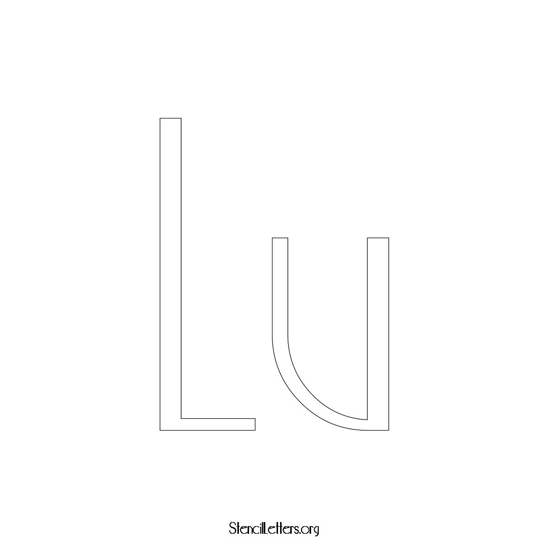 Lu name stencil in Art Deco Lettering
