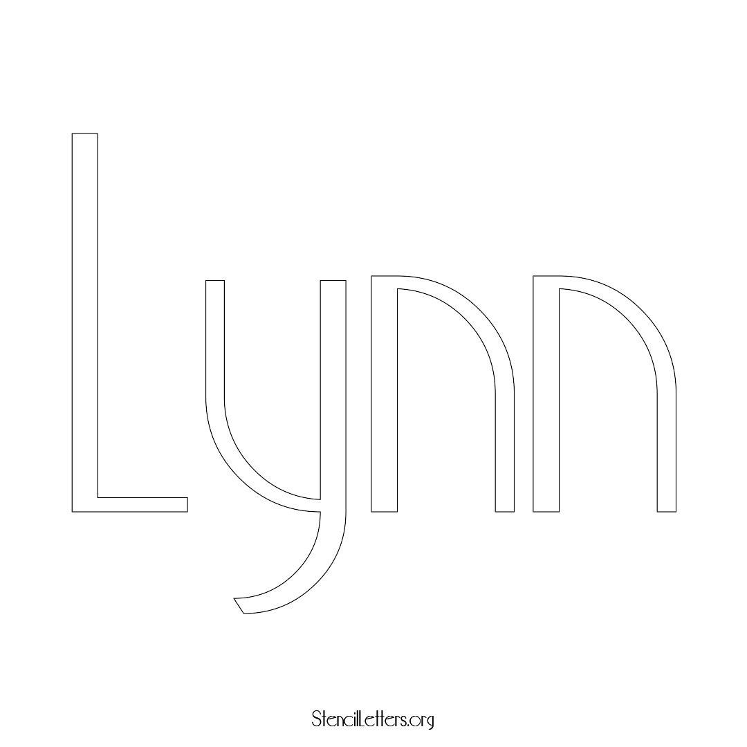 Lynn name stencil in Art Deco Lettering