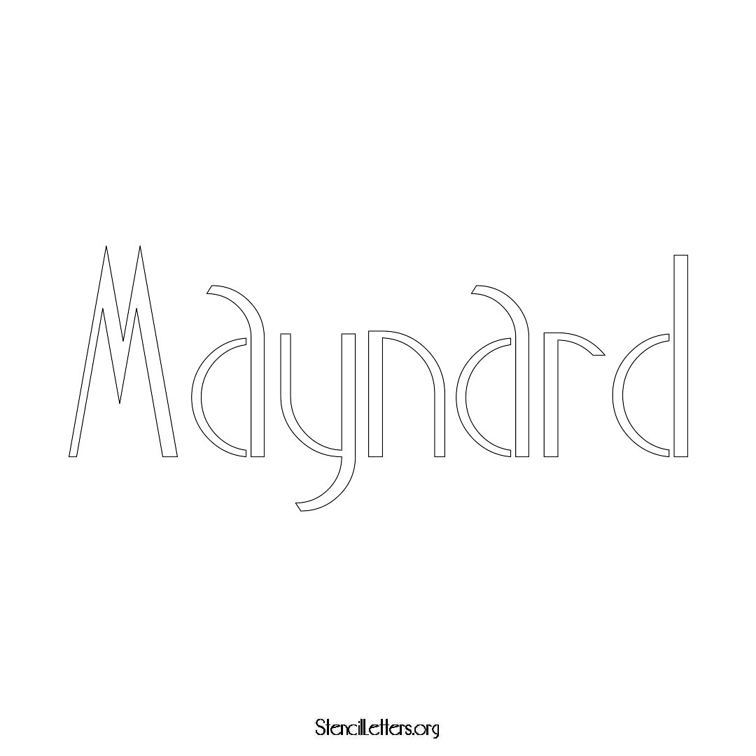 Maynard name stencil in Art Deco Lettering