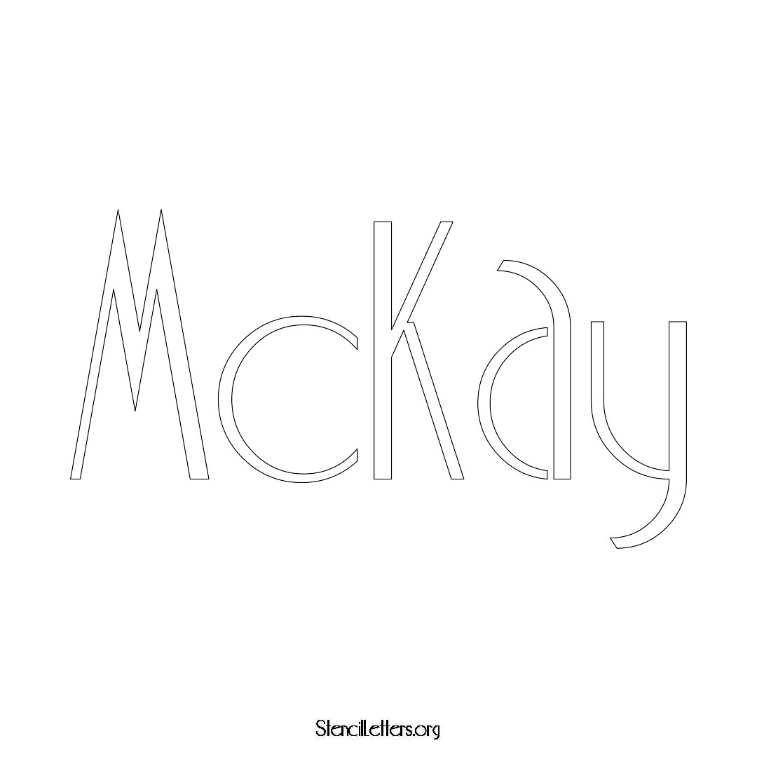 McKay name stencil in Art Deco Lettering