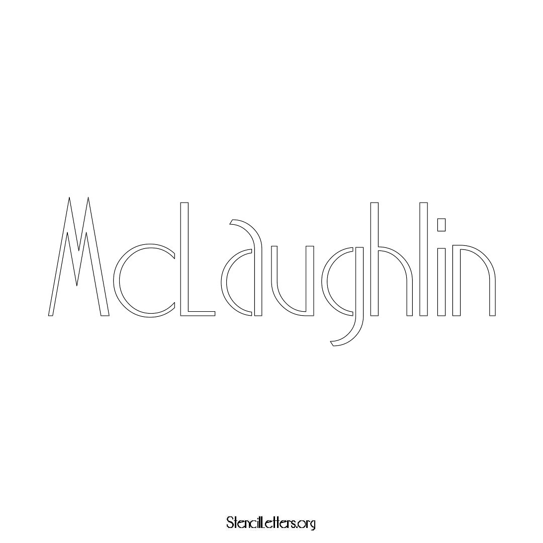 McLaughlin name stencil in Art Deco Lettering