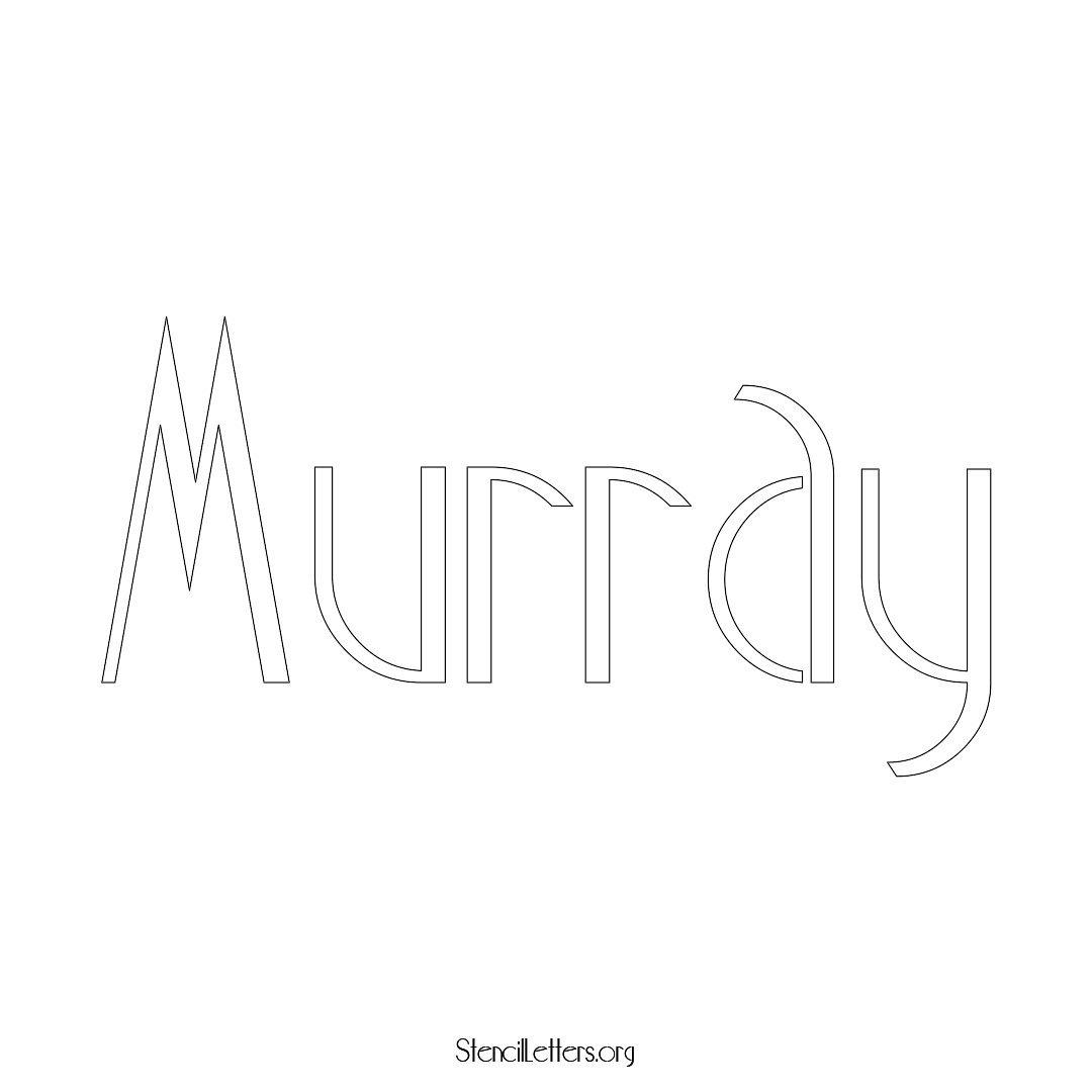 Murray name stencil in Art Deco Lettering