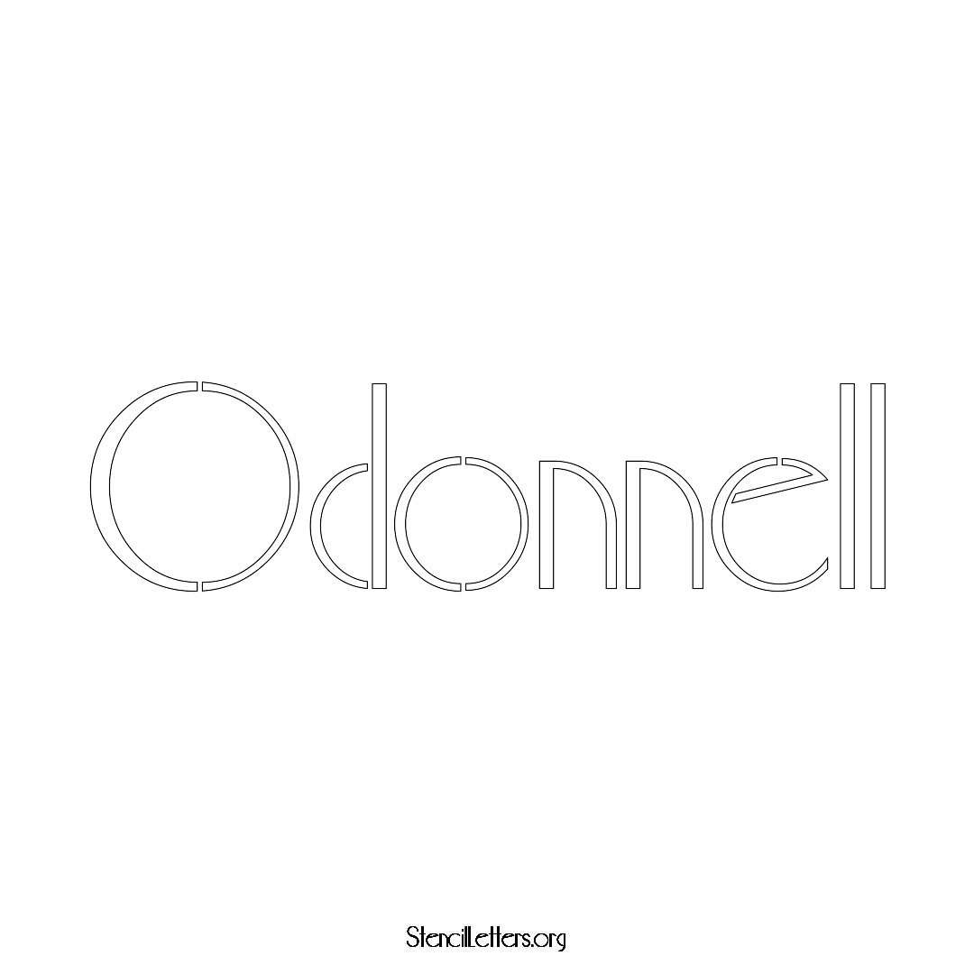 Odonnell name stencil in Art Deco Lettering