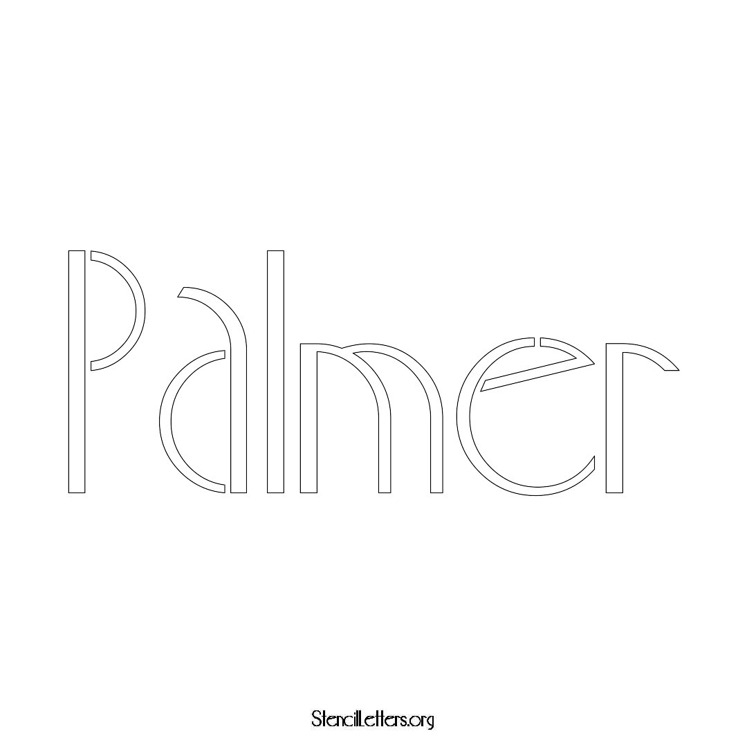 Palmer name stencil in Art Deco Lettering