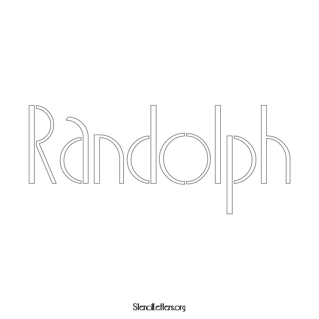 Randolph name stencil in Art Deco Lettering