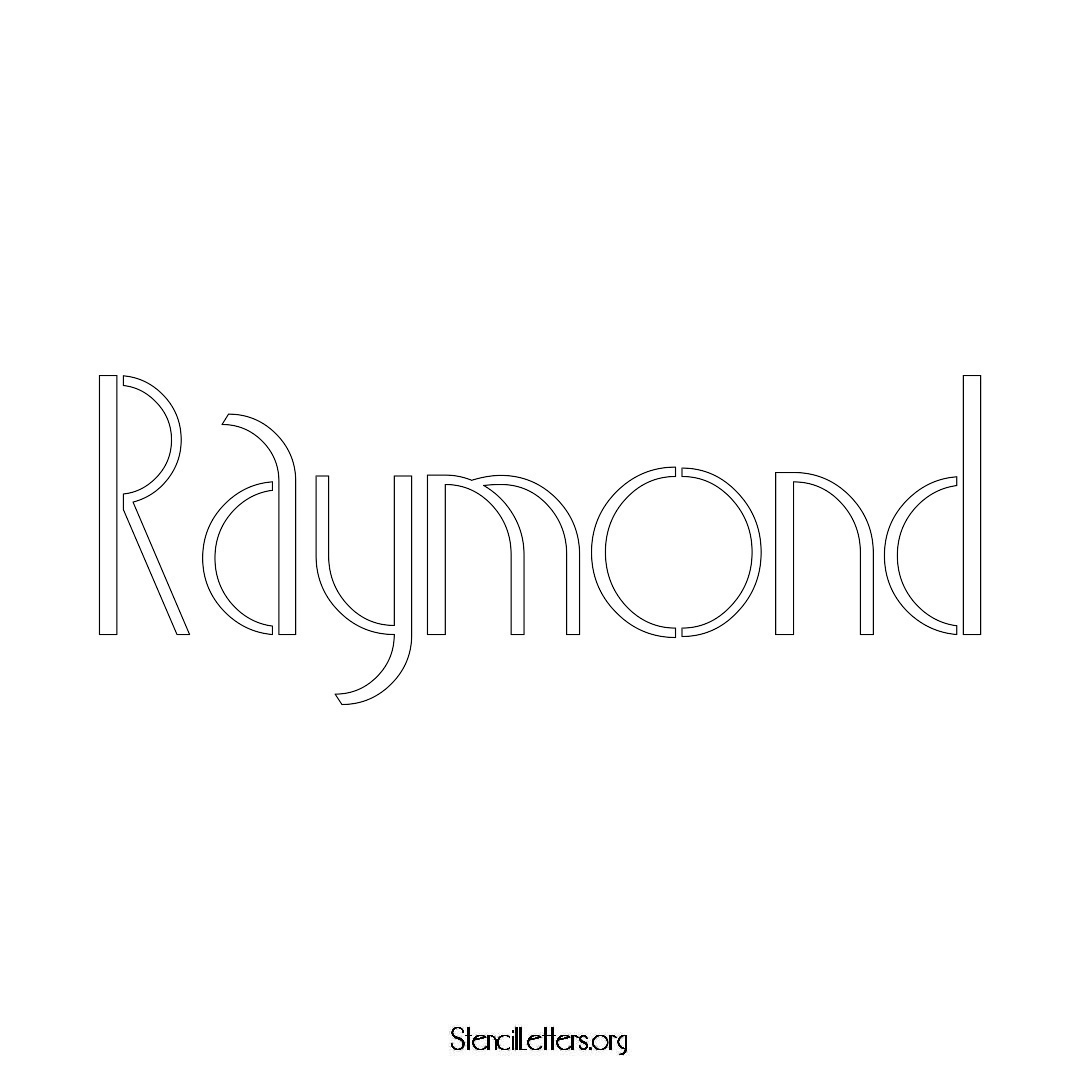 Raymond name stencil in Art Deco Lettering
