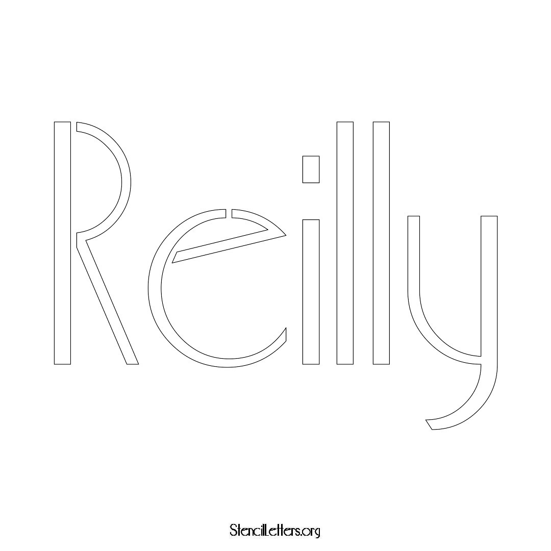 Reilly name stencil in Art Deco Lettering