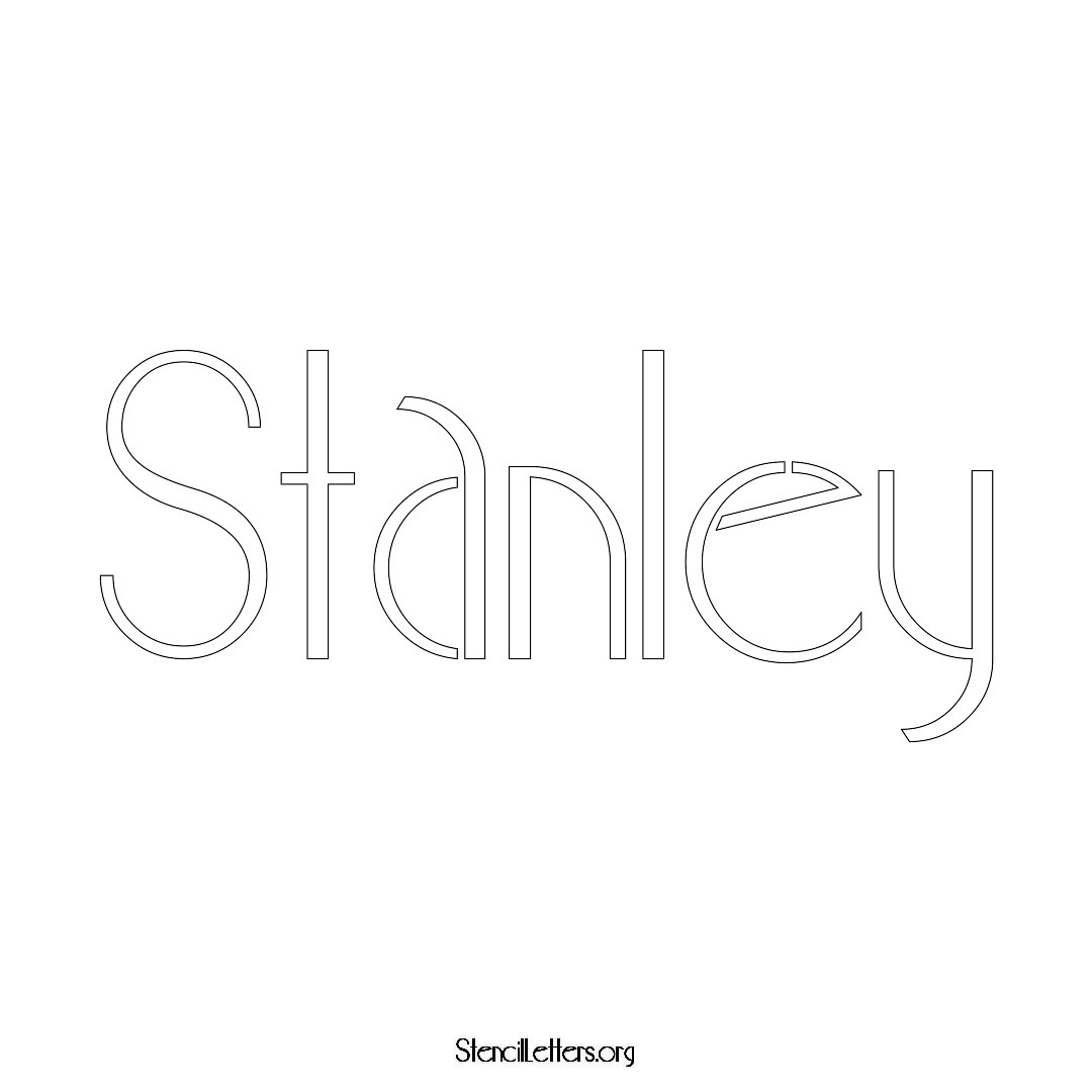 Stanley name stencil in Art Deco Lettering