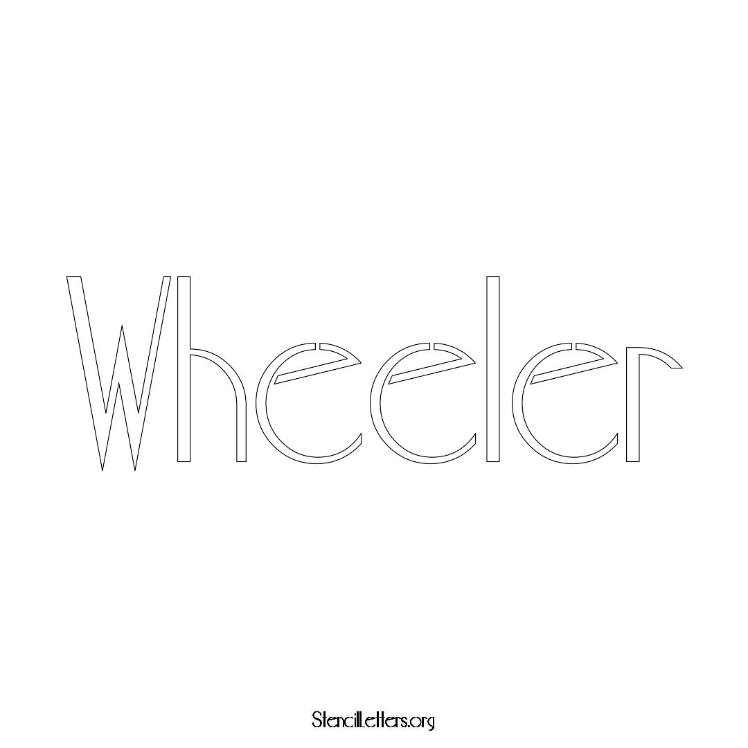 Wheeler name stencil in Art Deco Lettering