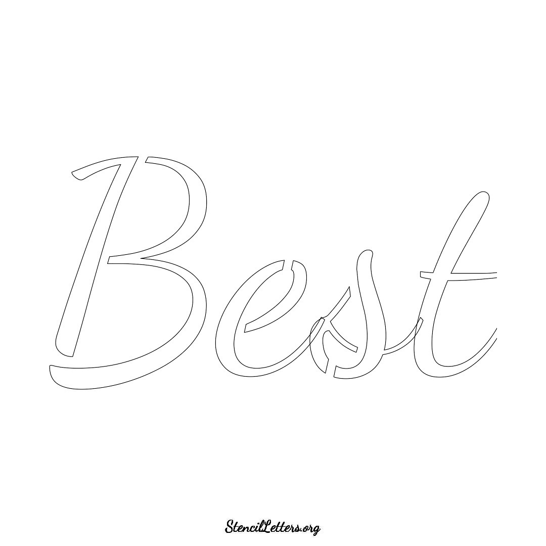 Best name stencil in Cursive Script Lettering