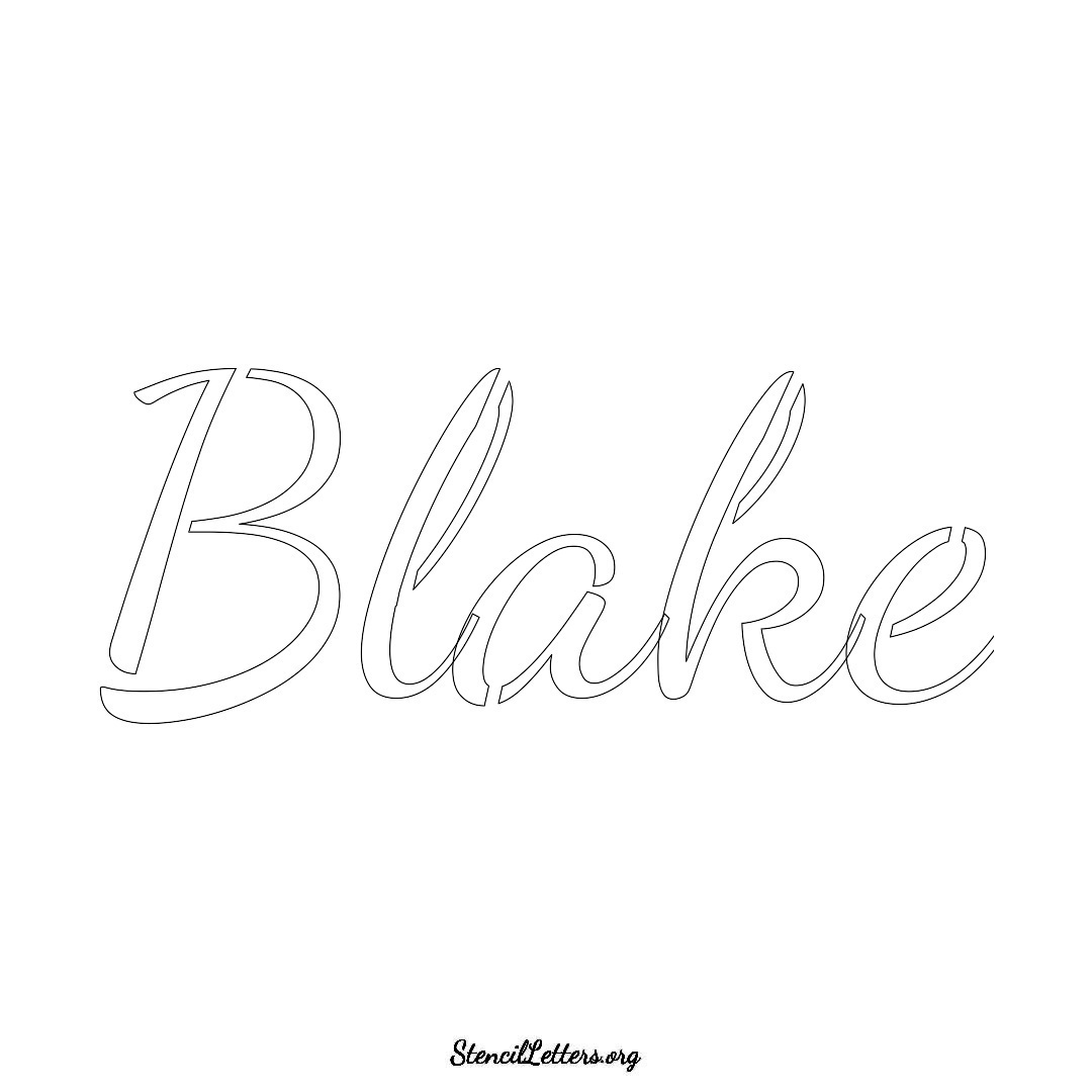 Blake Free Printable Family Name Stencils with 6 Unique Typography and ...