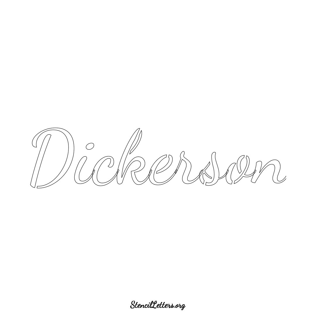 Dickerson Free Printable Family Name Stencils with 6 Unique Typography ...