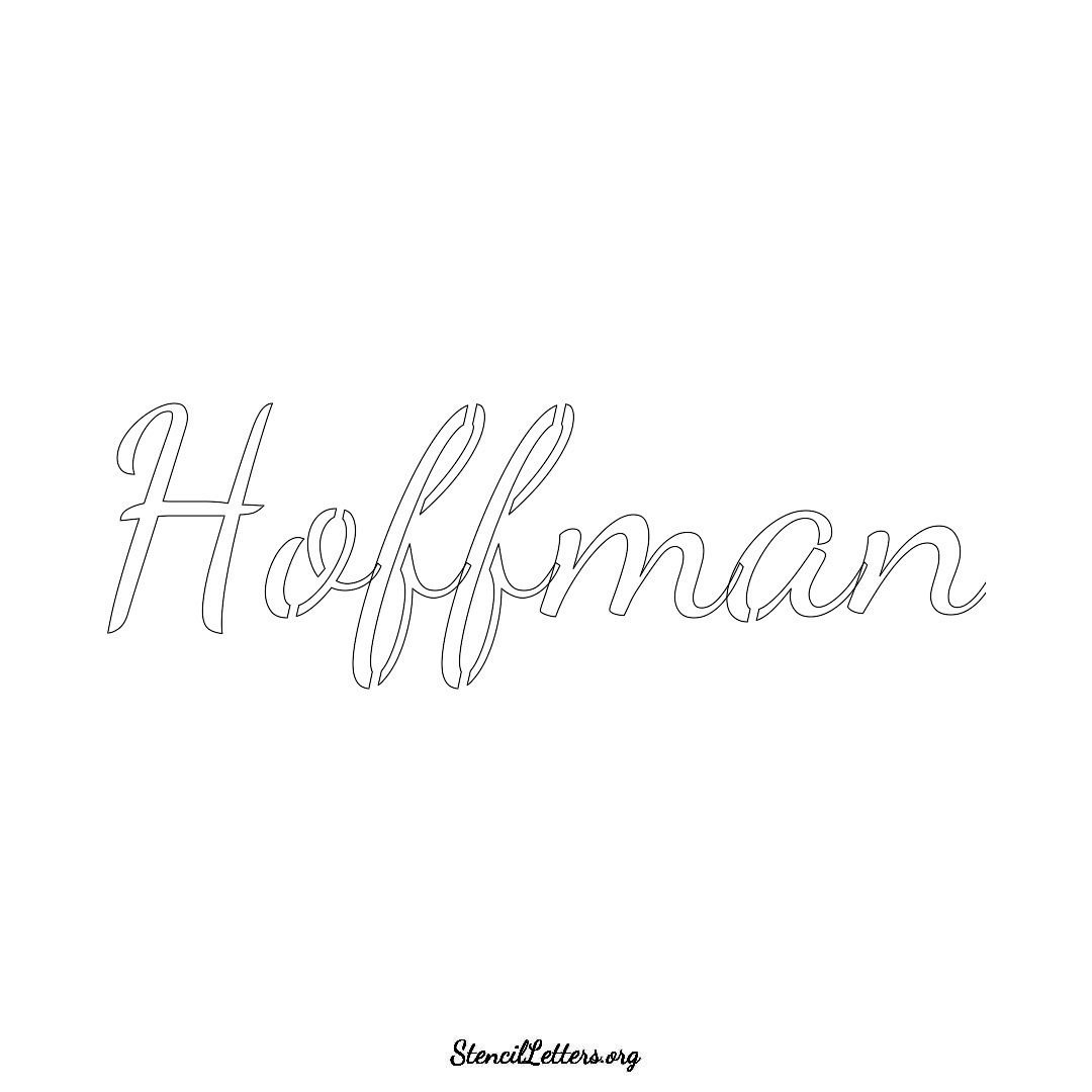 Hoffman name stencil in Cursive Script Lettering